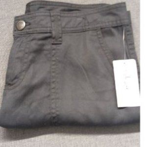 STYLE CO PETITE TENCEL TAPERED PANTS DARK COAL SIZE  6P